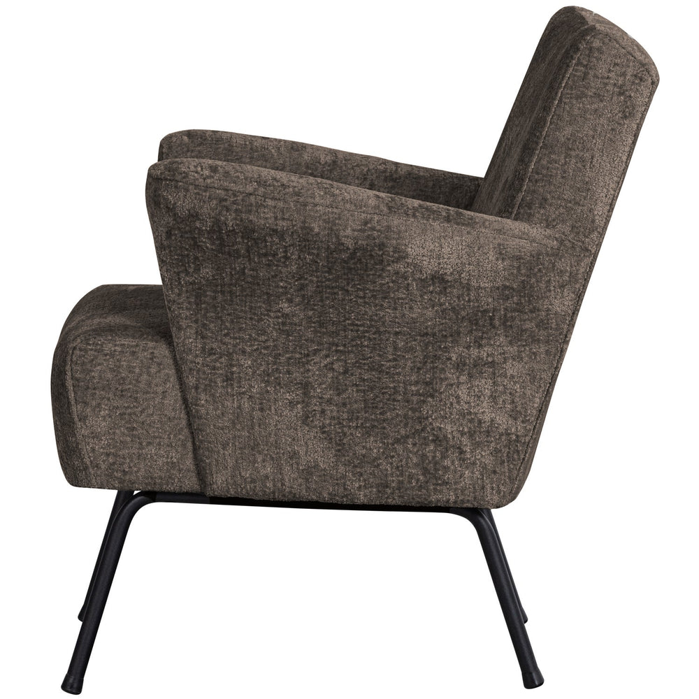 MUSE FAUTEUIL GROF GEWEVEN STOF GRIJS/BRUIN