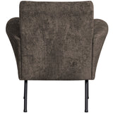 MUSE FAUTEUIL GROF GEWEVEN STOF GRIJS/BRUIN