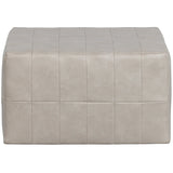 BePureHome - Patchwork poef leerlook naturel