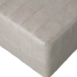 BePureHome - Patchwork poef leerlook naturel