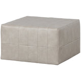 BePureHome - Patchwork poef leerlook naturel