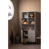 CARVED ORGANIC 2-DEURS OPBERGKAST MANGOHOUT MIST