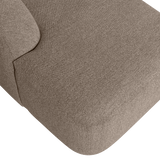 SLOPING U-VORM BANK LICHTBRUIN MELANGE