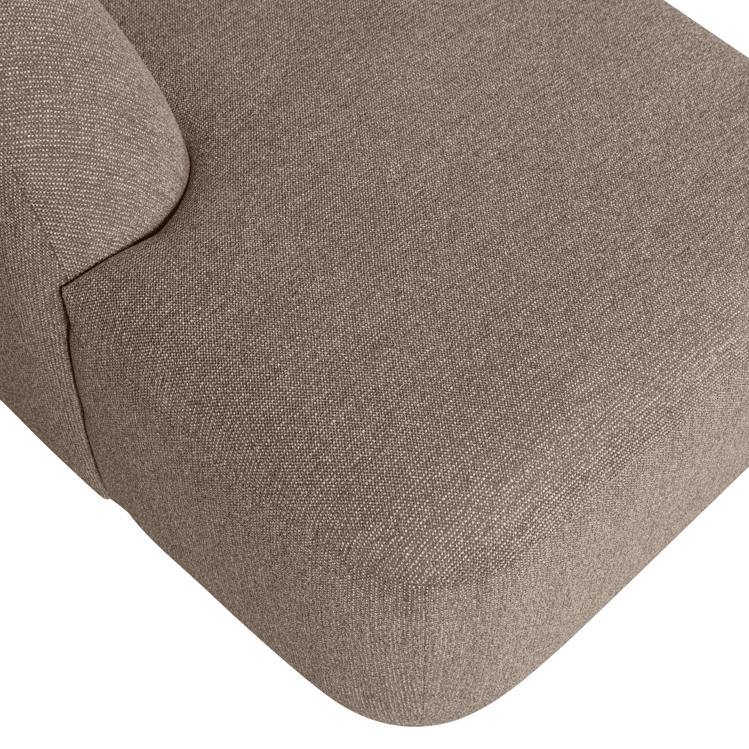 SLOPING U-VORM BANK LICHTBRUIN MELANGE