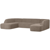 SLOPING U-VORM BANK LICHTBRUIN MELANGE