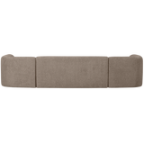 SLOPING U-VORM BANK LICHTBRUIN MELANGE