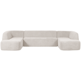 SLOPING U-VORM BANK PEARL MELANGE