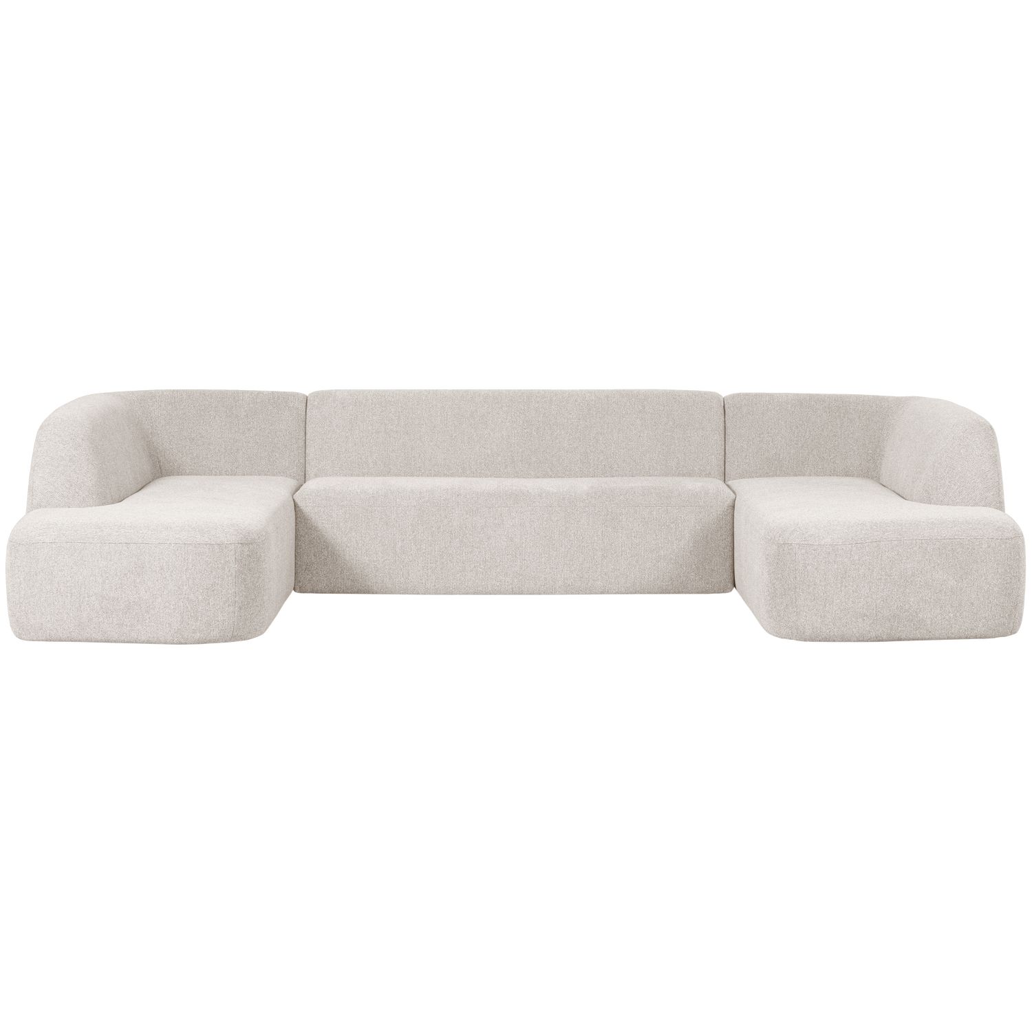 SLOPING U-VORM BANK PEARL MELANGE