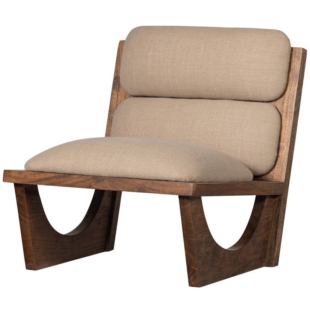 OPULENT FAUTEUIL BOUCLE/HOUT NATUREL