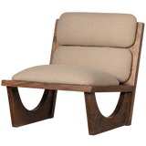 OPULENT FAUTEUIL BOUCLE/HOUT NATUREL