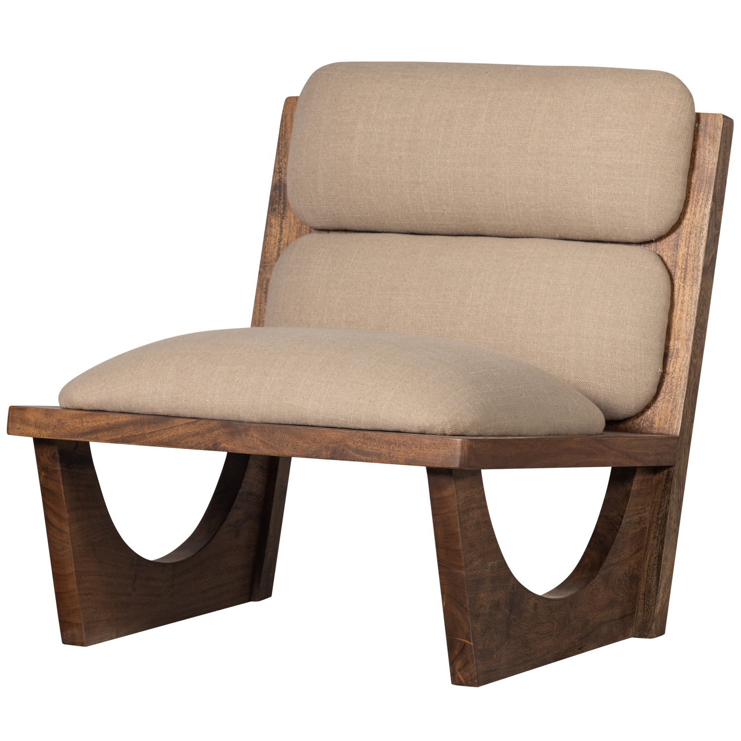 OPULENT FAUTEUIL BOUCLE/HOUT NATUREL