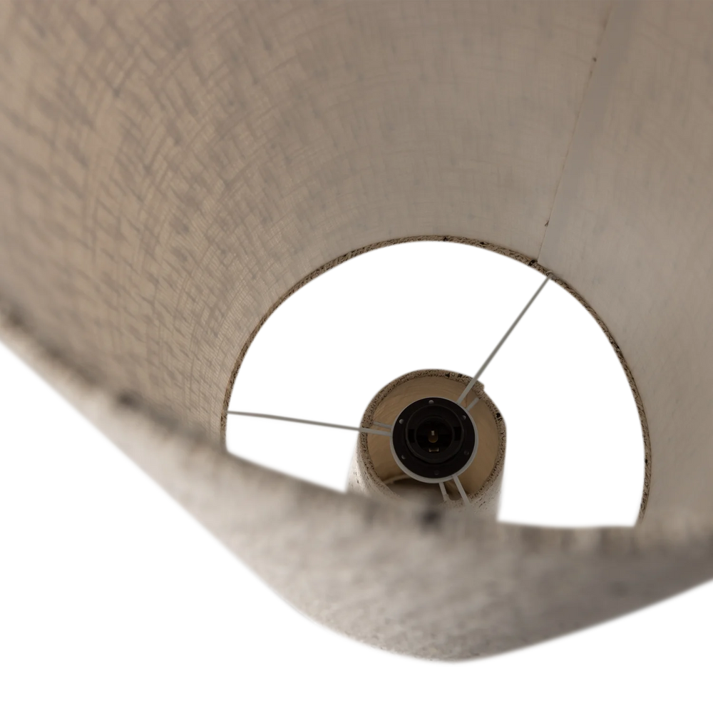 WOOOD - Loft vloerlamp metaal/boucle naturel met stippen 130x30cm