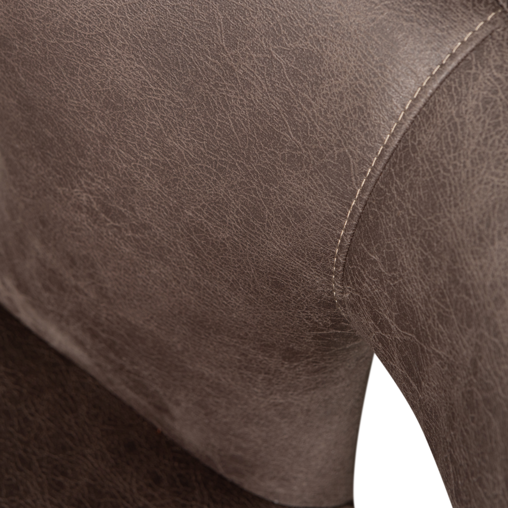 PERMIT EETKAMERSTOEL LEERLOOK ZWART/GRIJS