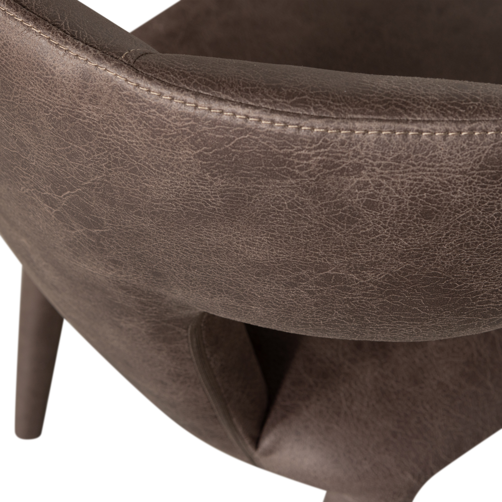 PERMIT EETKAMERSTOEL LEERLOOK ZWART/GRIJS