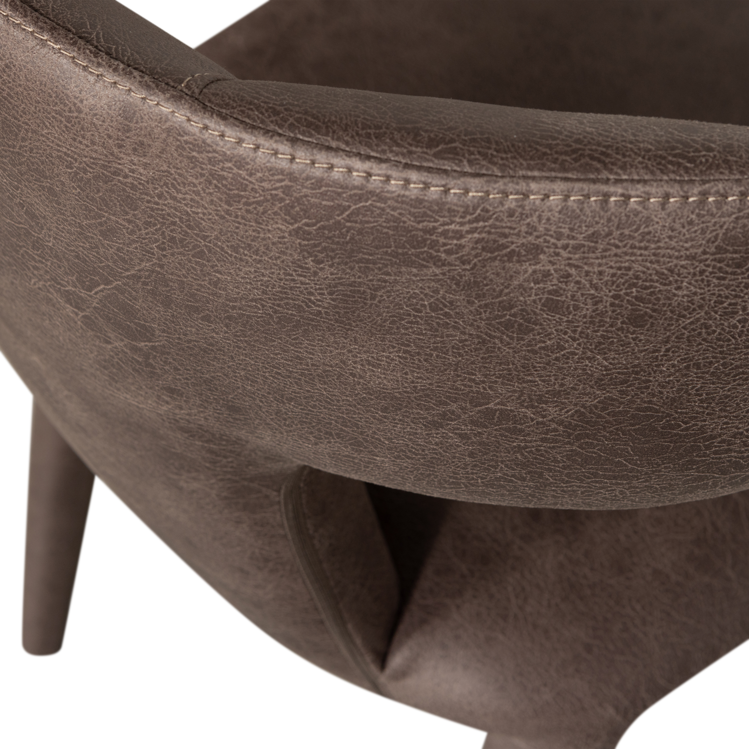 PERMIT EETKAMERSTOEL LEERLOOK ZWART/GRIJS