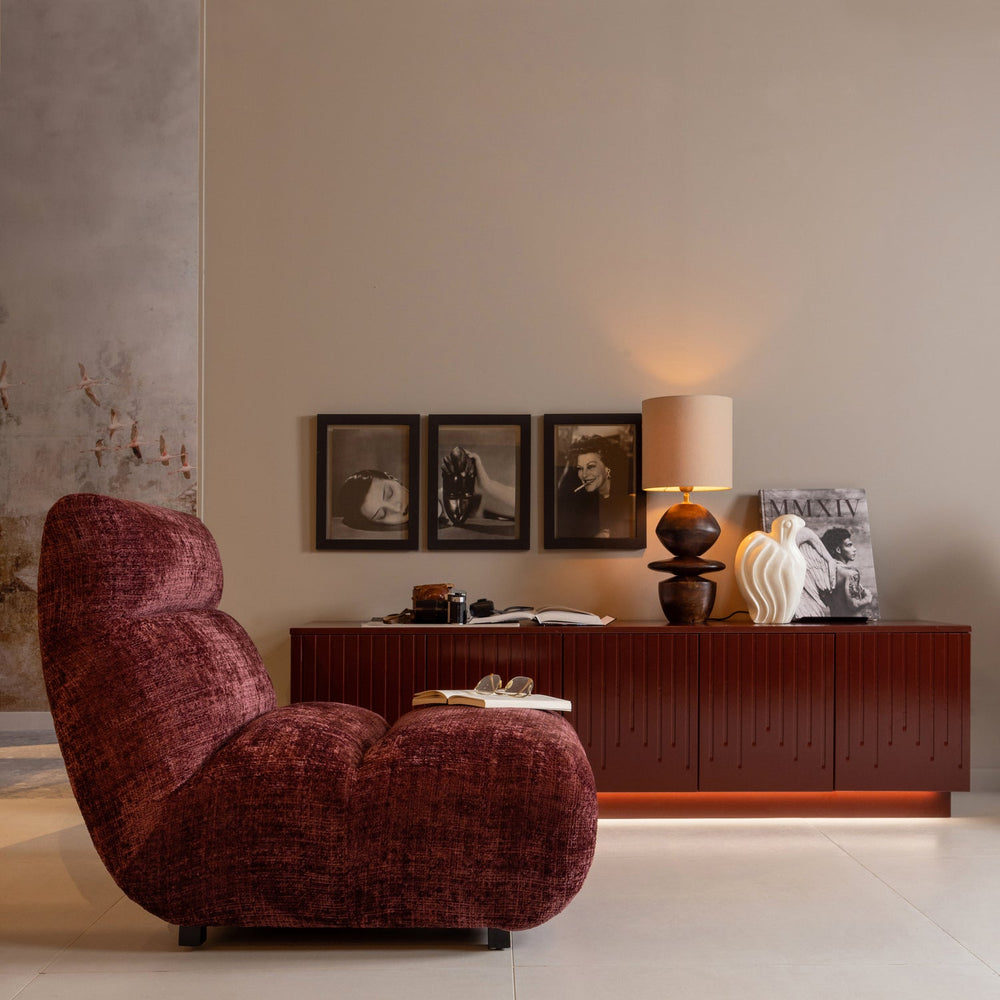 OBSERVE FAUTEUIL AUBERGINE