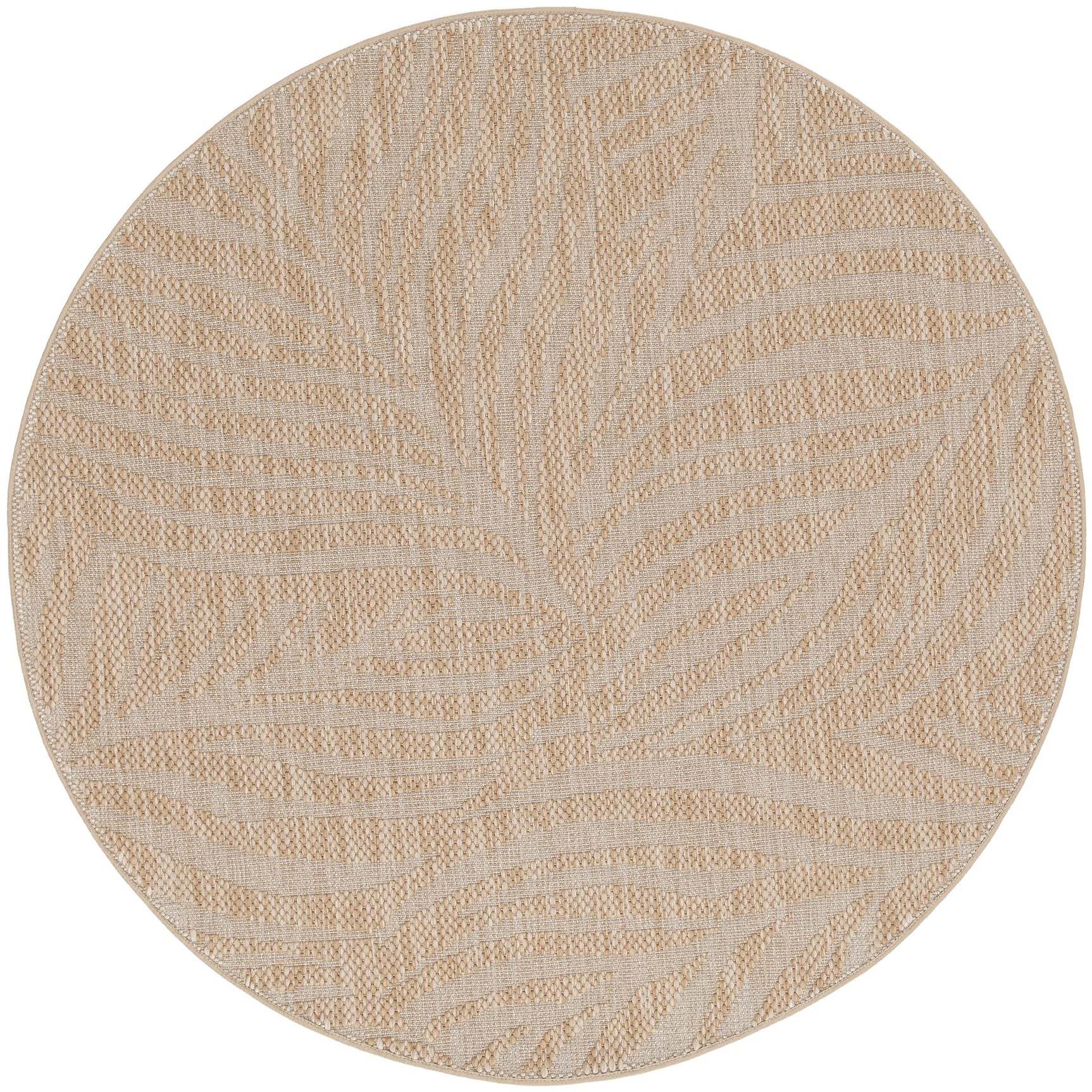 Garden Impressions - Naturalis buitenkleed - Ø160 cm - bladzand