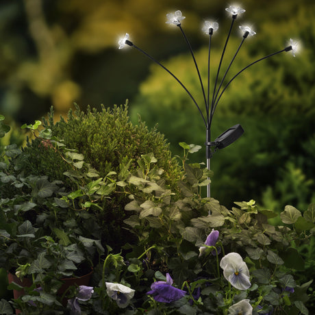 Solar stake light plastic steady