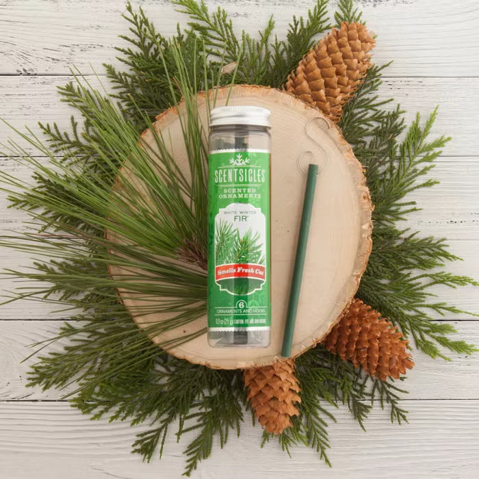 Geurstokjes voor in de kerstboom 6 stuks - White Winter fir