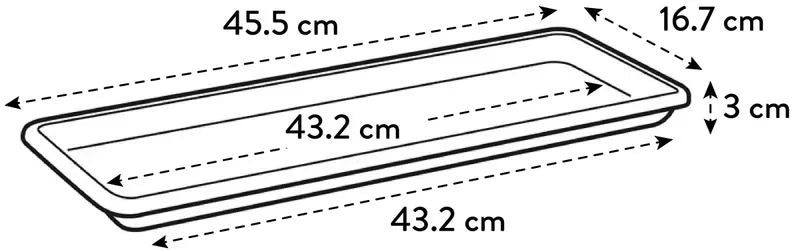 Elho - barcelona balkonbak schotel 50cm antraciet