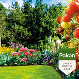 Pokon label GROEN DOE'TJE GOED met tomaten