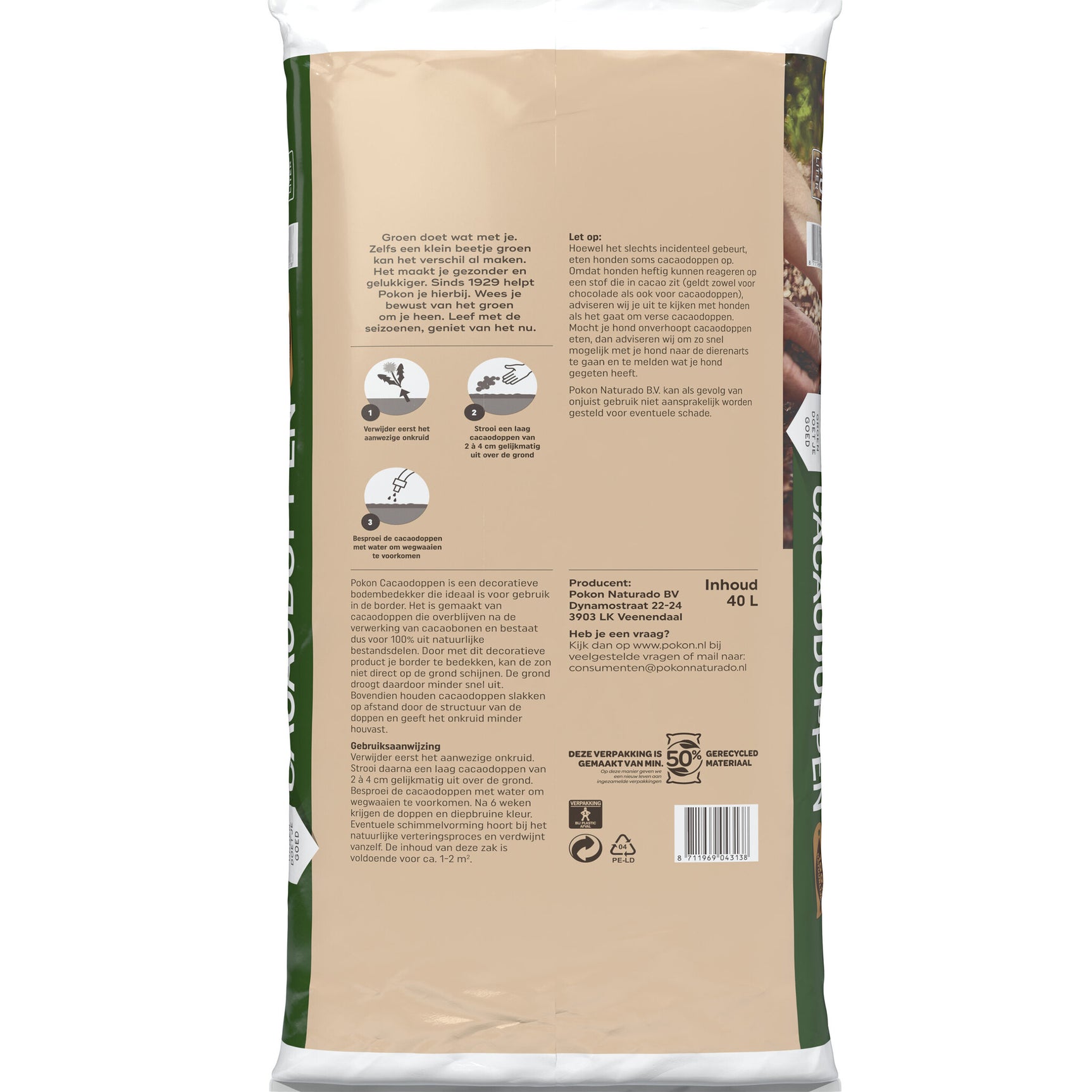 Pokon Cacaodoppen 40L