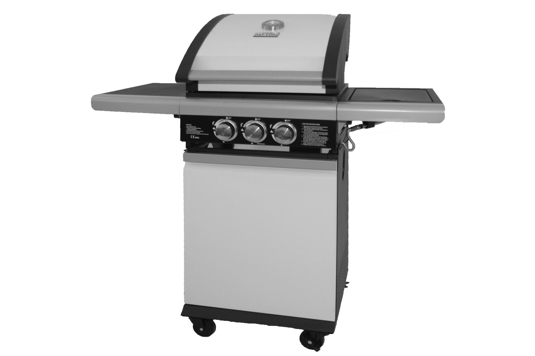 Patio Chef 2+ -burner "Alpine White"- Outdoorkitchen Gasbarbecue zwart/wit