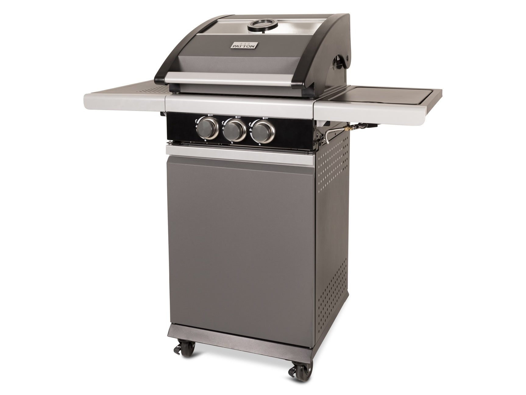 Patio Pro Chef 2+ -burner "Frozen Grey" Outdoorkitchen Gasbarbecue Mat grijs