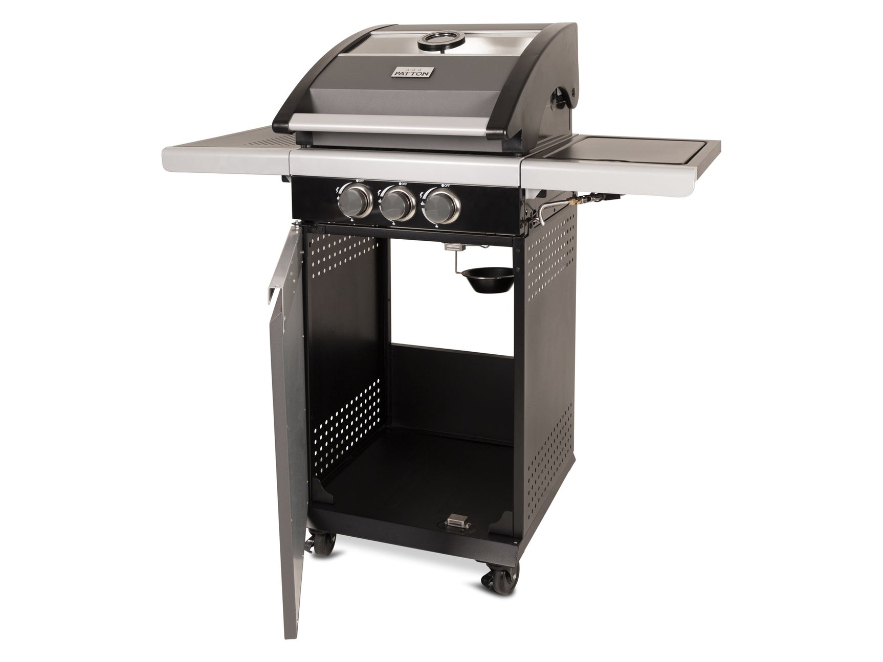 Patio Pro Chef 2+ -burner "Frozen Grey" Outdoorkitchen Gasbarbecue Mat grijs