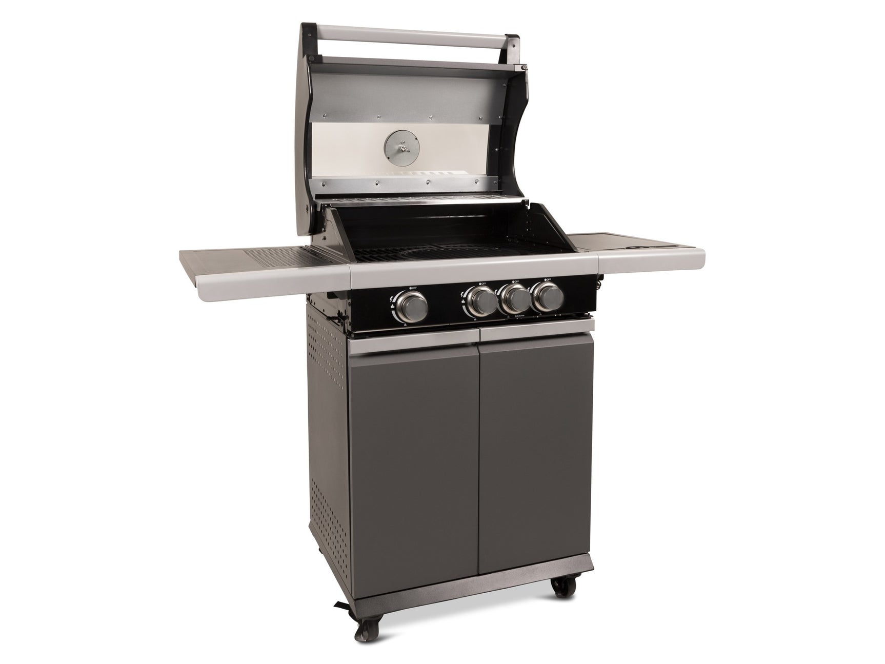 Patio Pro Chef 3+ -burner "Frozen Grey" Outdoorkitchen Gasbarbecue Mat grijs