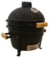 Kamado Grill Kamado 16" Keramische barbecue Tafelmodel Classic Black Medium Compleet Mat zwart