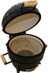 Kamado Grill Kamado 16" Keramische barbecue Tafelmodel Classic Black Medium Compleet Mat zwart
