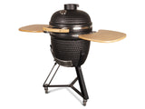Kamado Grill Kamado 20" Keramische barbecue Classic Black Large Compleet Mat zwart