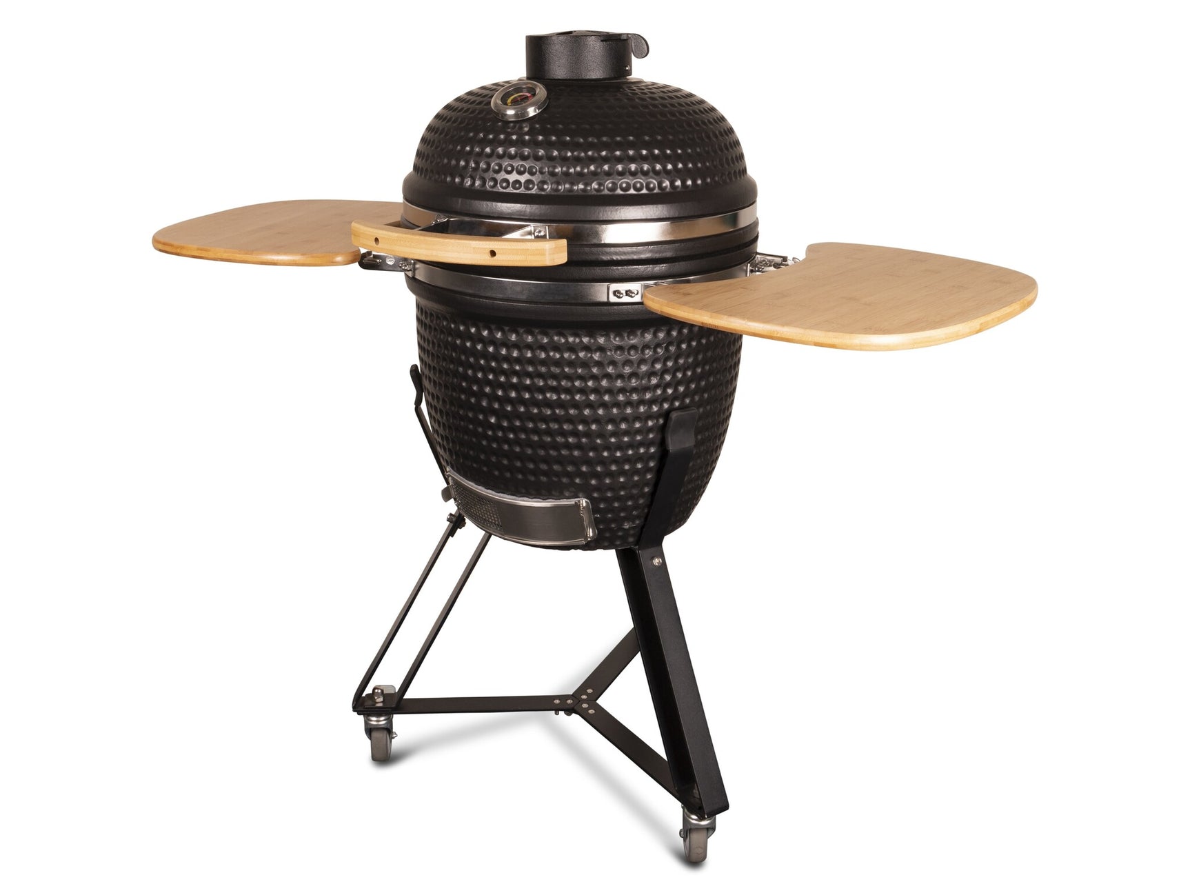 Kamado Grill Kamado 20" Keramische barbecue Classic Black Large Compleet Mat zwart