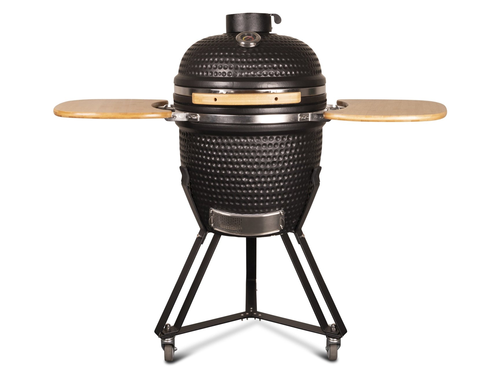 Kamado Grill Kamado 20" Keramische barbecue Classic Black Large Compleet Mat zwart