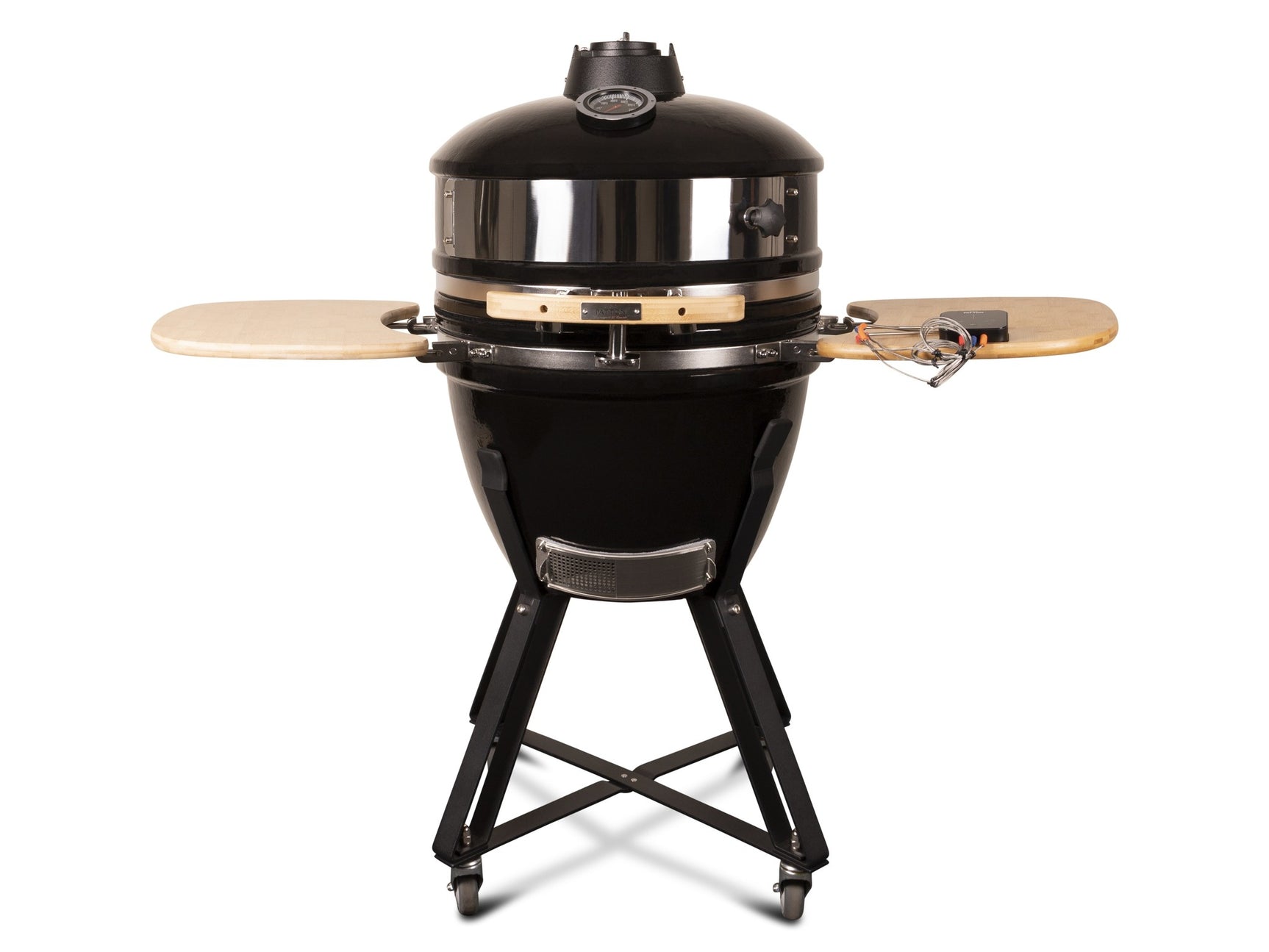 Kamado 21" Meat & Pizza edition Premium Black Keramische barbecue incl. Bluetooth kerntemperatuurmeter LED verlichting Large Compleet Zwart