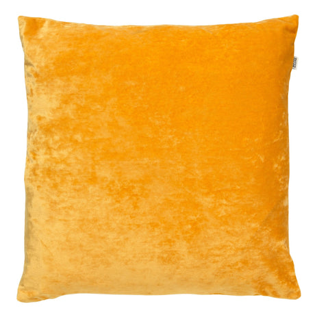 Sierkussen 45x45 in goudgele fluweelachtige stof met effen voorzijde