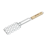Barbecook - worstenklem uit chroom en hout 51cm FSC 100%