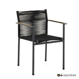 Apple Bee - Jakarta tuinset vierkant - black 5-delig