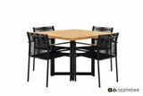 Apple Bee - Jakarta tuinset vierkant - black 5-delig