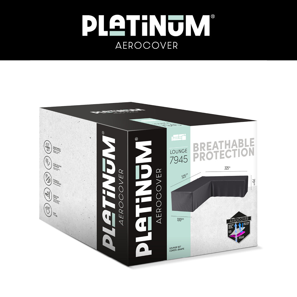 Loungesethoekset hoesverpakking met Platinum AeroCover ademende bescherming