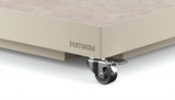 Parasolvoet met zwenkwielen en PLATINUM-logo, lichtbeige basis