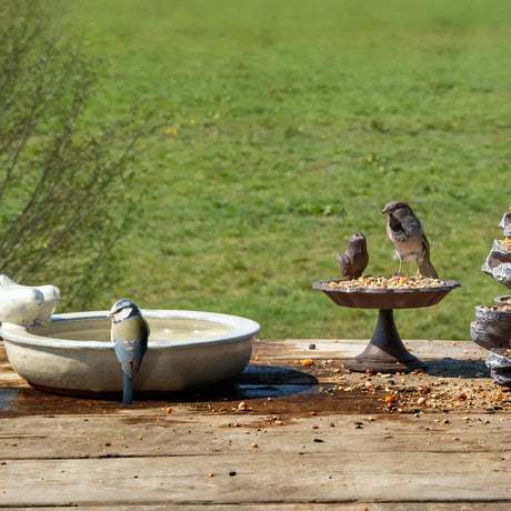 Esschert Design - Vogelbad keramiek rond assorti (per stuk)