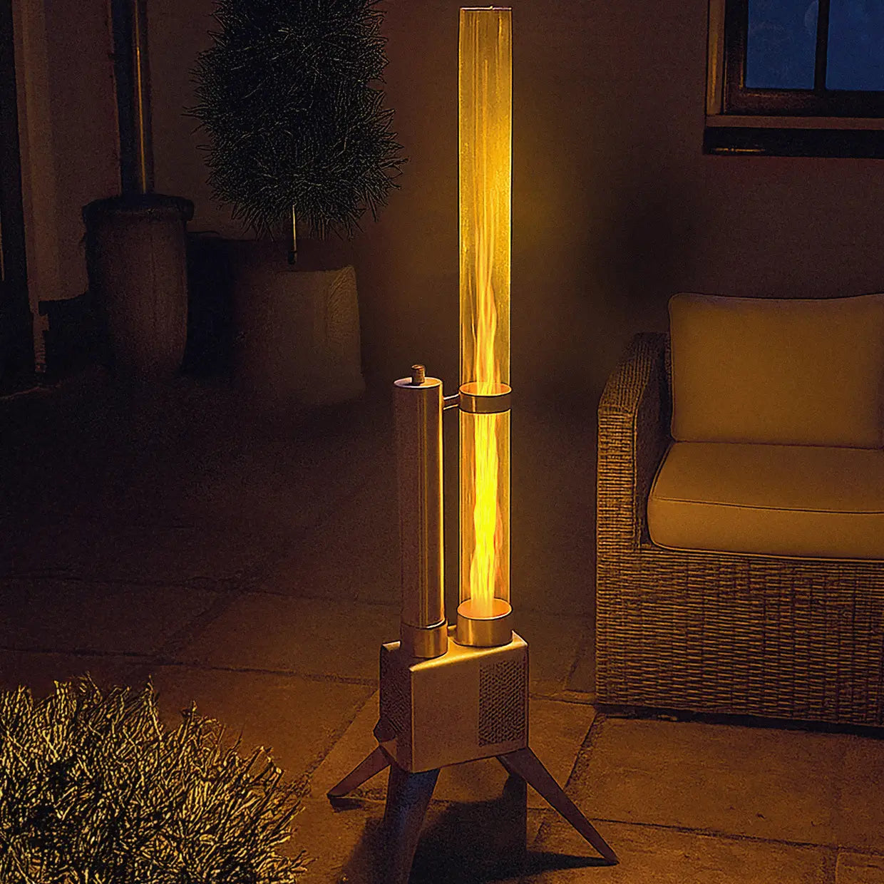Houtpellet terrasheater RVS - Esschert design