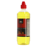 Fancy Flames vuurgel aanmaakvloeistof 1 liter, gele fles met rode schroefdop en etiket.