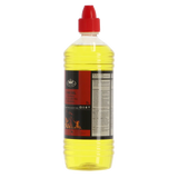 Fancy Flames vuurgel aanmaakvloeistof 1 liter, gele fles met rode dop en zij-etiket.