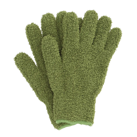 Groene planten-afstofhandschoenen, set van twee