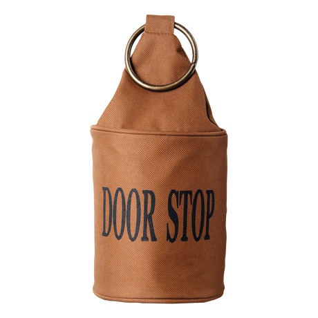 Deurstopper met ring van bruin canvas, Esschert design