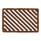 Kokos deurmat met diagonale metaaldraden, rechthoekig, Esschert design