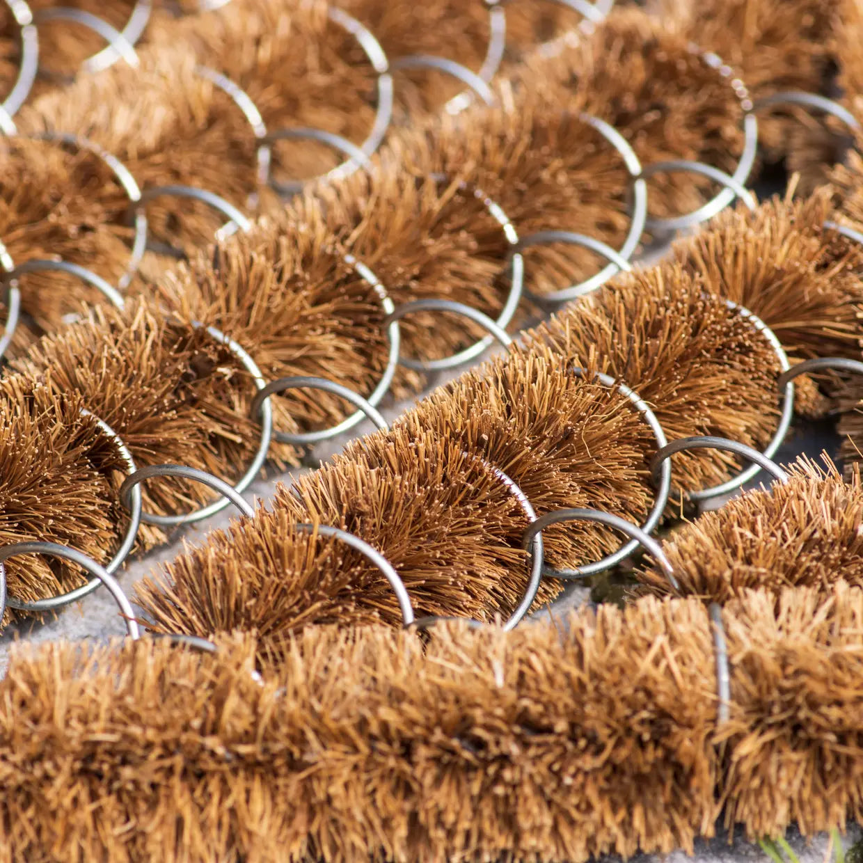 Kokos deurmat met metalen draadlussen, rechthoekig, Esschert design